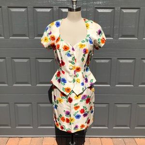 Vintage Nipon Boutique Floral Skirt Suit